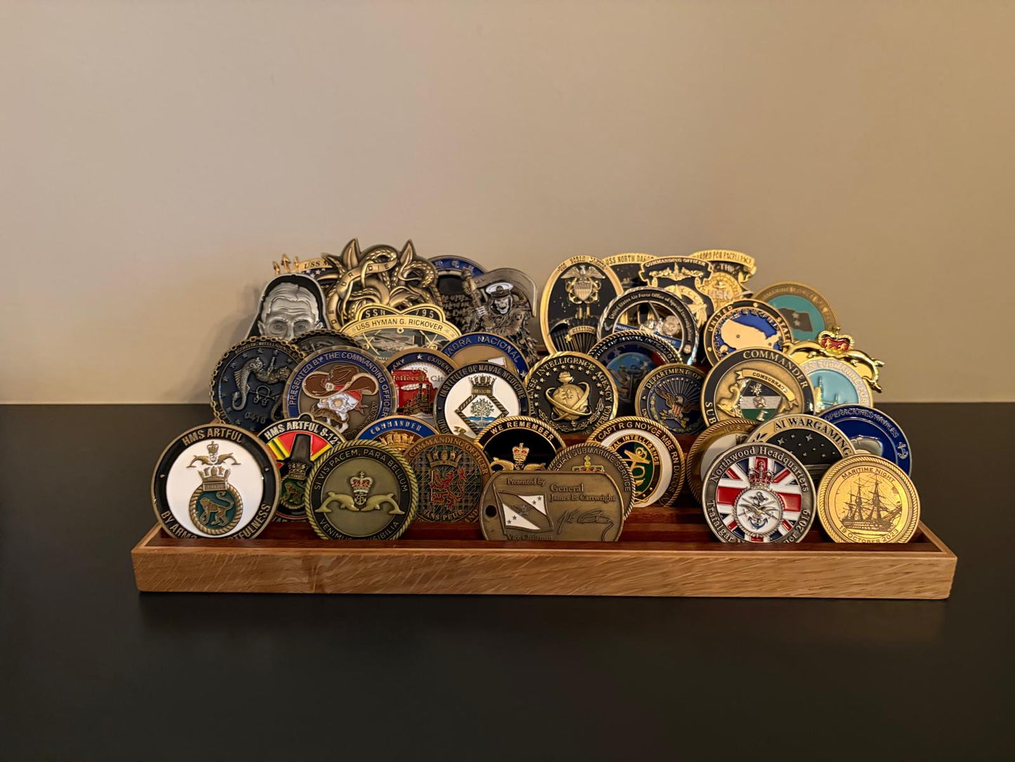 3 tier Challenge coin rack