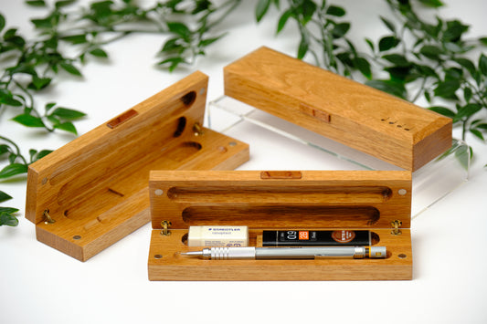 Handmade wooden pencil box
